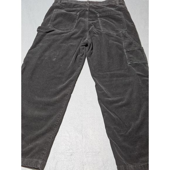 No Boundaries Pants Mens 34x31 Black Corduroy Double Knee Carpenter Baggy Skater - Picture 8 of 8